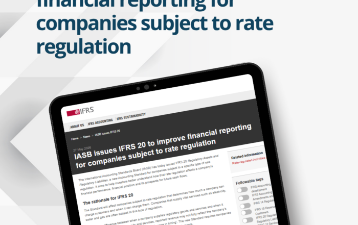 IASB issues IFRS 20 Regulatory Assets and Regulatory Liabilities to improve financial reporting and transparency for rate-regulated companies.