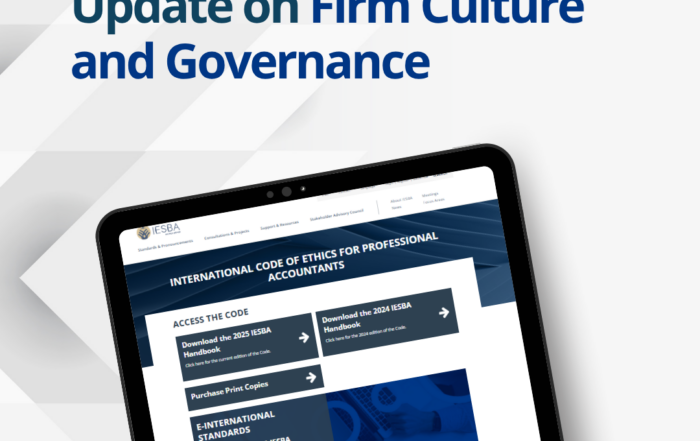 A professional boardroom table setting with corporate governance booklets and digital tablets showing compliance timelines, representing the IESBA Code updates.