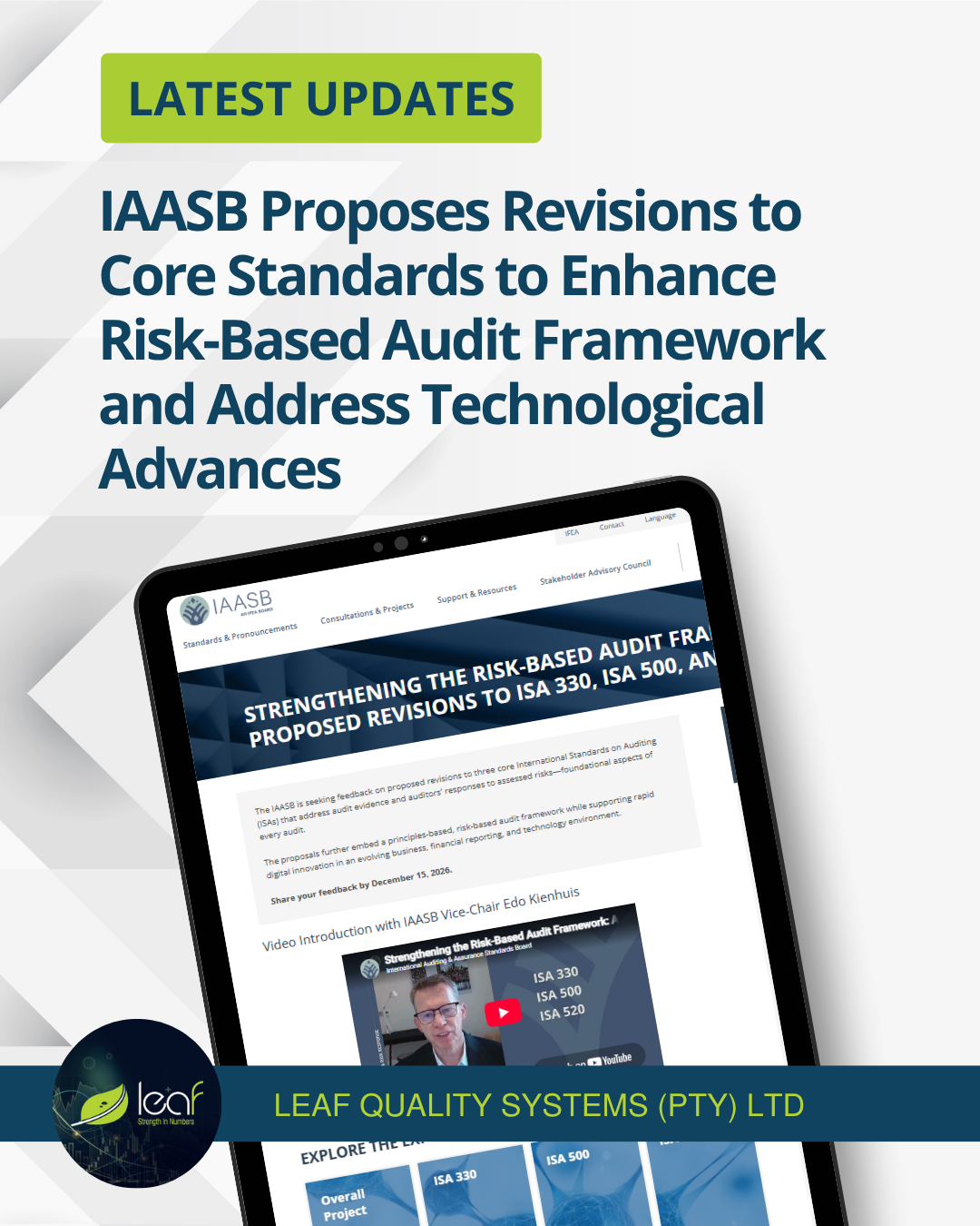 IAASB Proposed Revisions to Core Auditing Standards