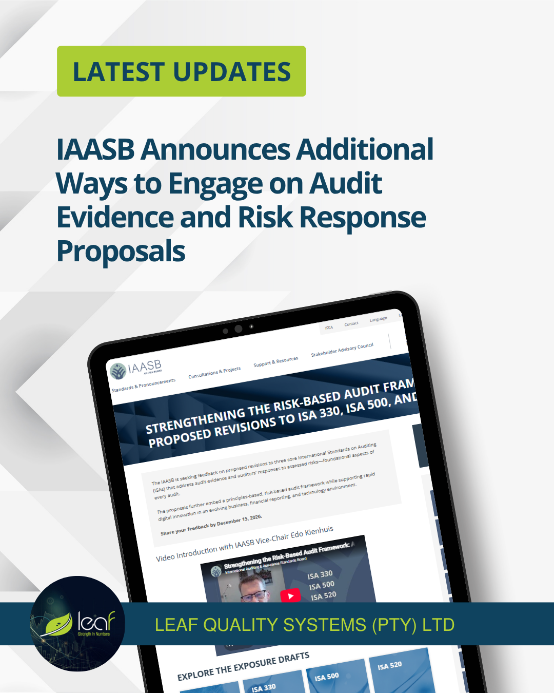 IAASB Audit Evidence and Risk Response Consultation